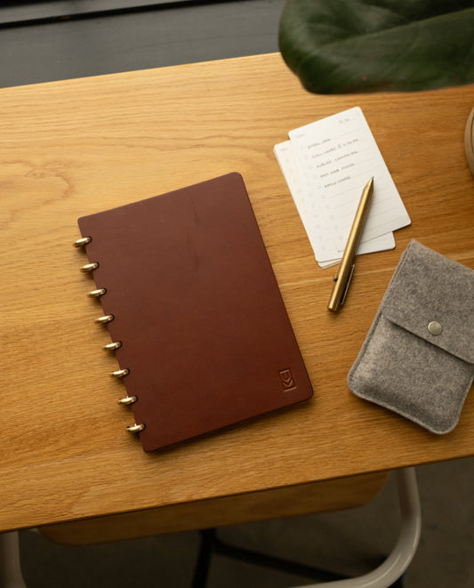 Discbound Heirloom Journal (Brown Leather - Standard 6" x 8.5")