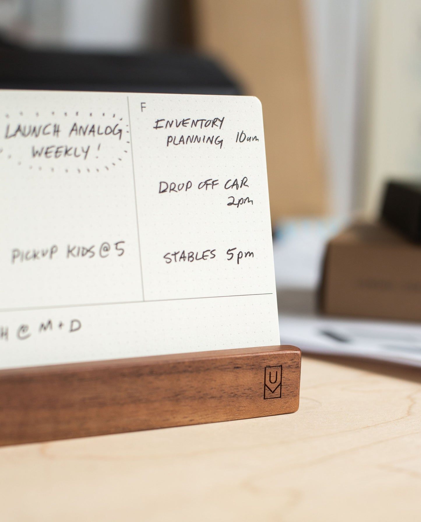 Analog Weekly Planning Kit (Walnut)