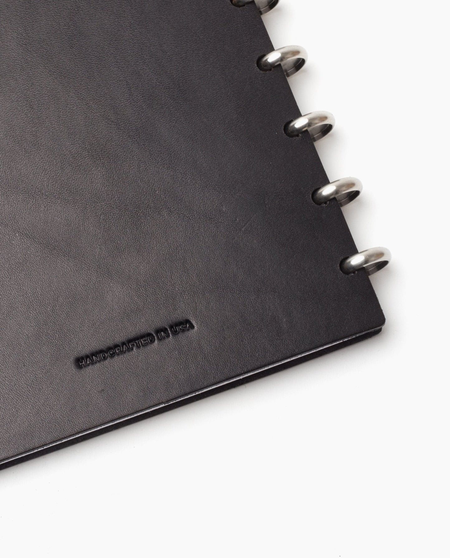 Discbound Heirloom Journal (Black Leather - Standard 6" x 8.5")