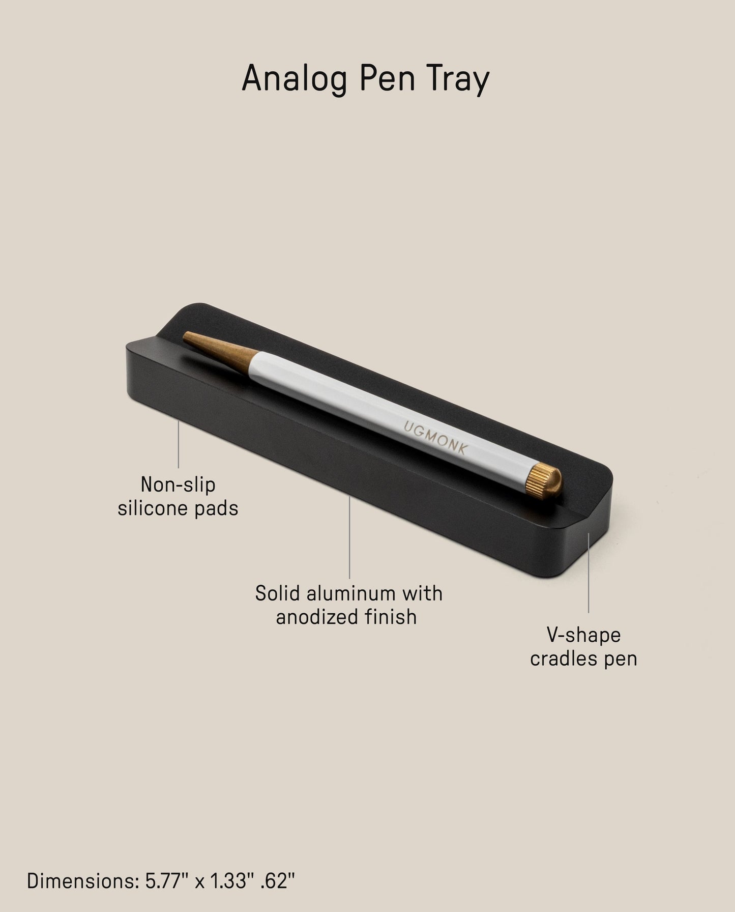 Analog Pen Tray (Black Aluminum)