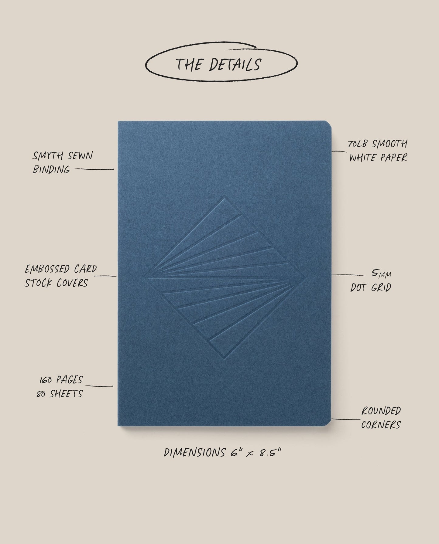 Layflat Notebook (Navy)