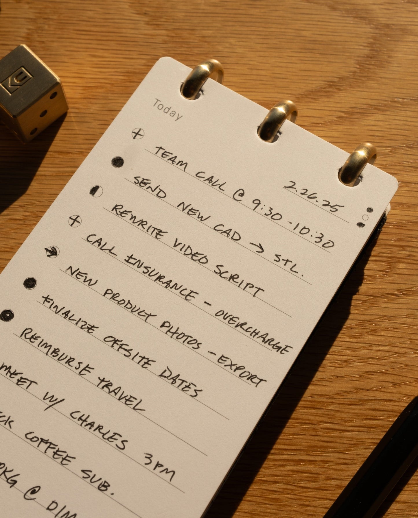 Leather Discbound Analog + 3 Refills (Black)