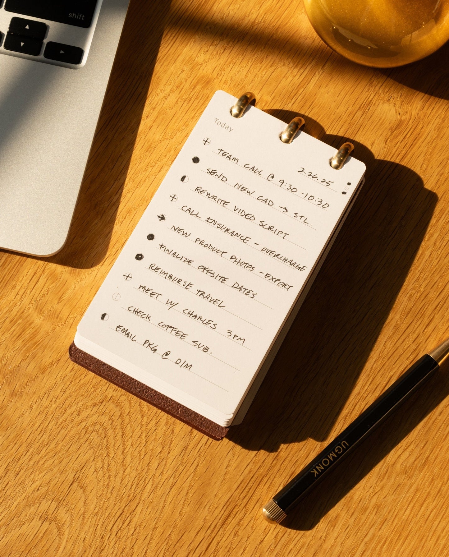 Leather Discbound Analog + 3 Refills (Brown)
