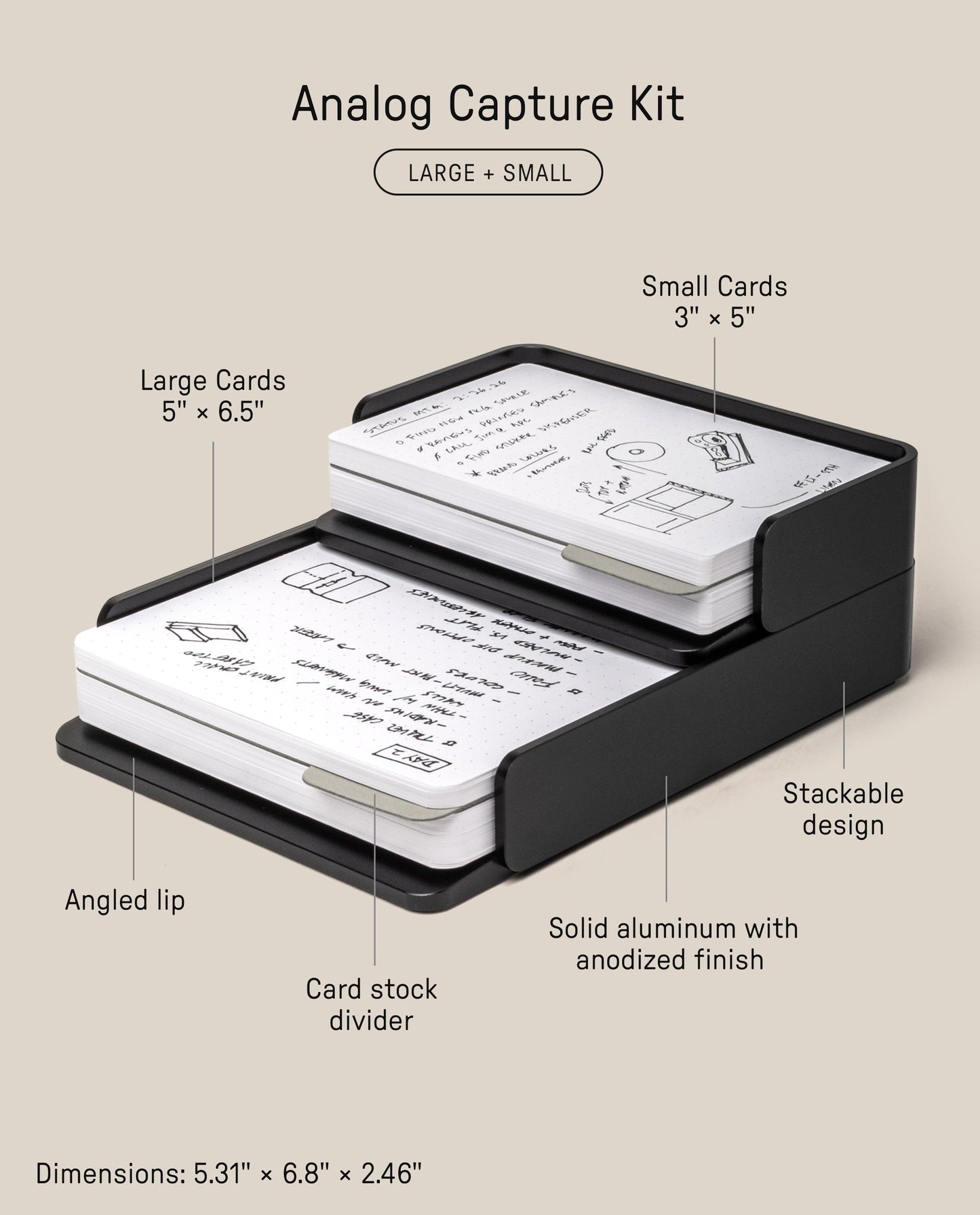 Analog Capture Kit - Small & Large (Black Aluminum)