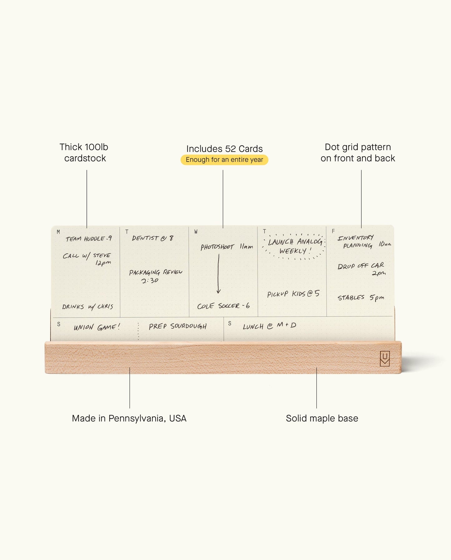 Analog Weekly Planning Kit (Maple)