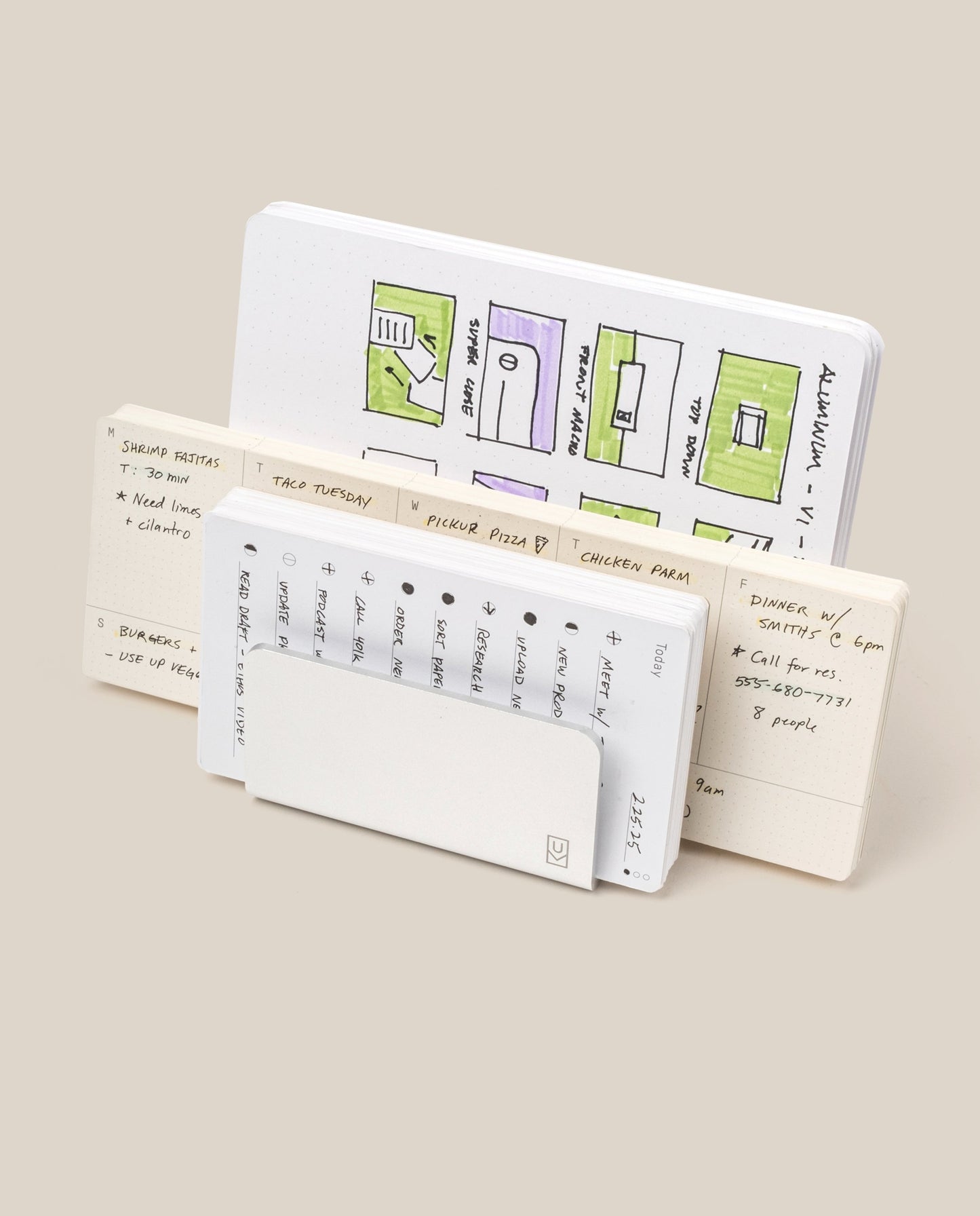 Analog Card Organizer (Silver Aluminum)
