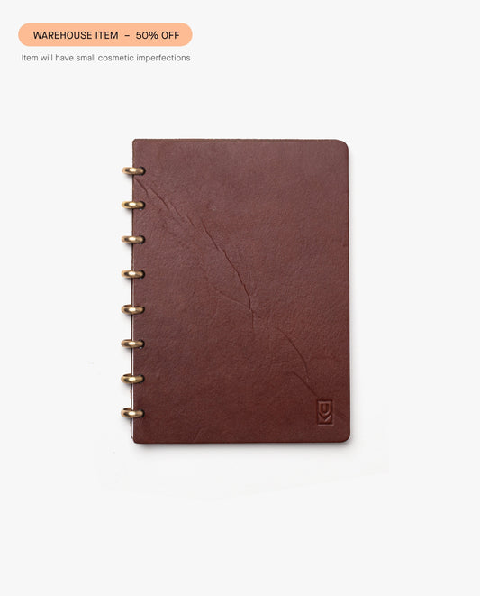 Warehouse Item - Discbound Heirloom Journal (Brown/Brass)