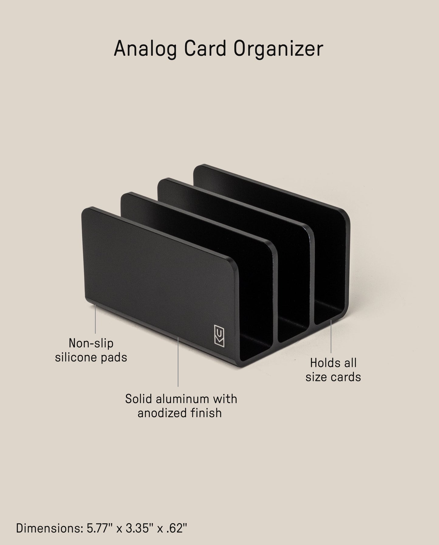 Analog Card Organizer (Black Aluminum)