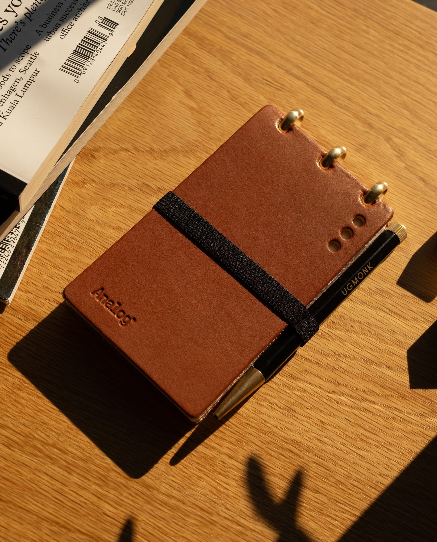 Leather Discbound Analog + 3 Refills (Tan)
