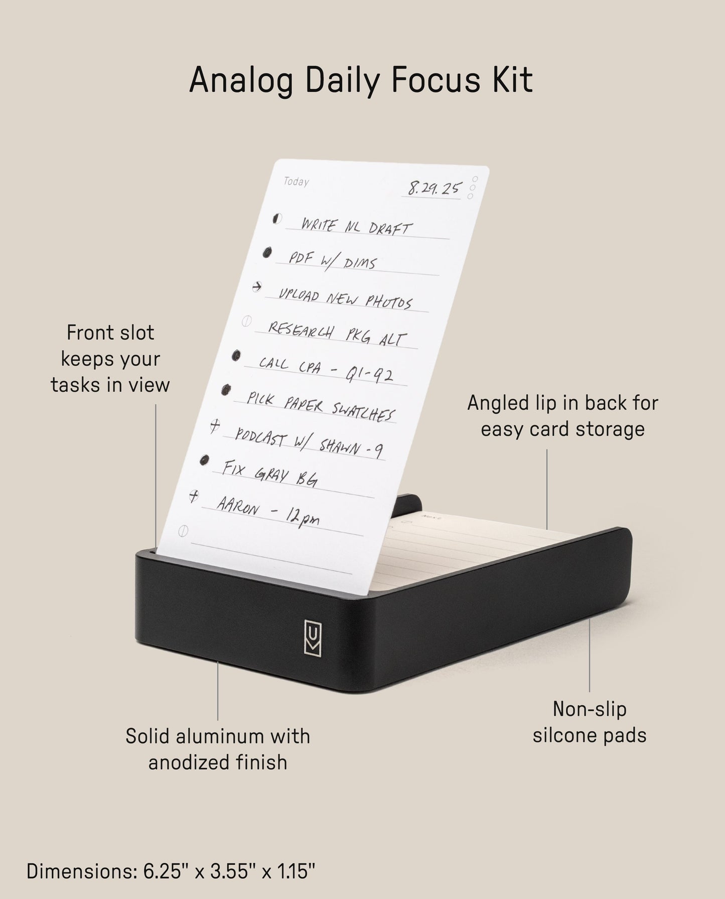 Analog Daily Focus Kit (Black Aluminum)