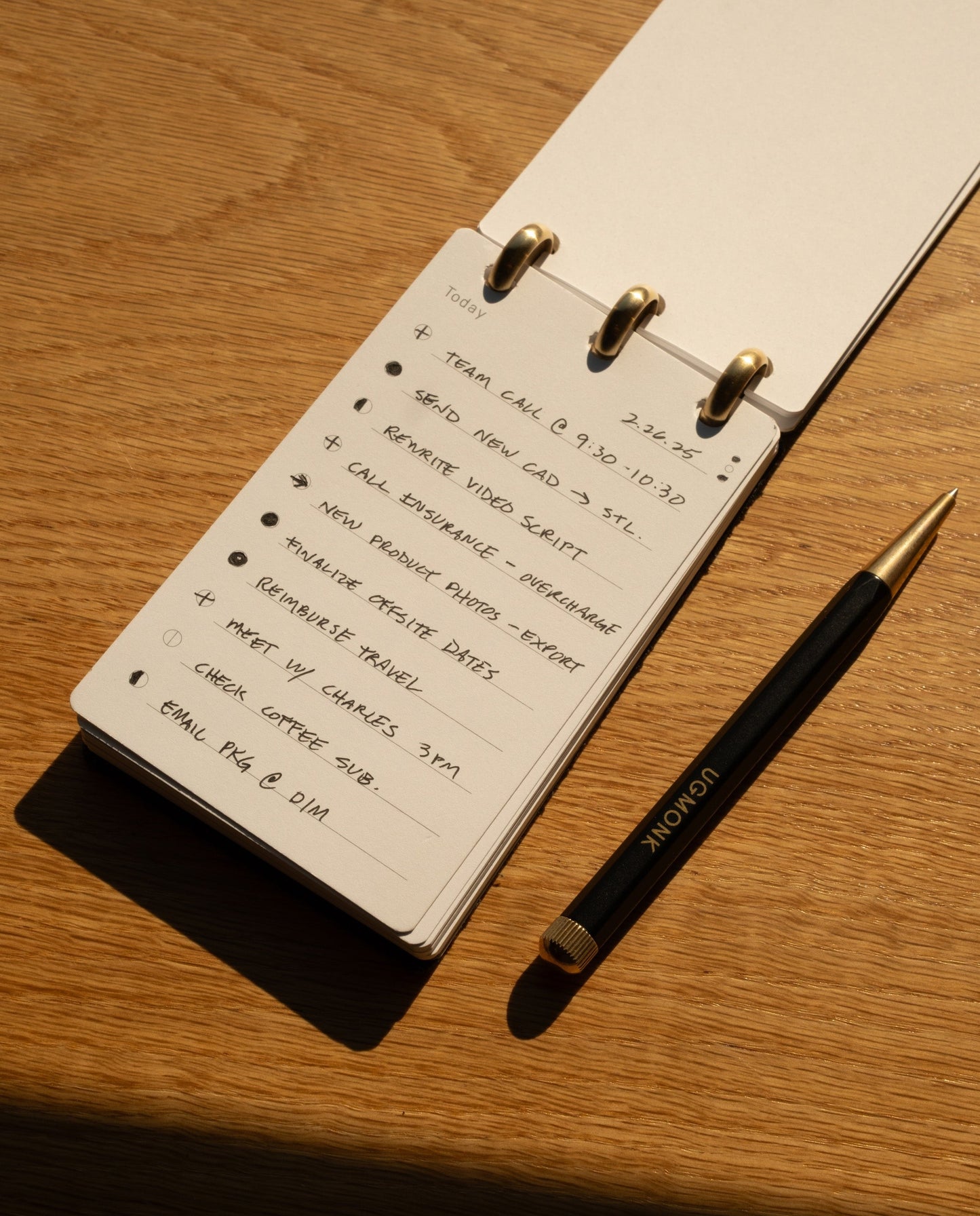 Leather Discbound Analog + 3 Refills (Black)