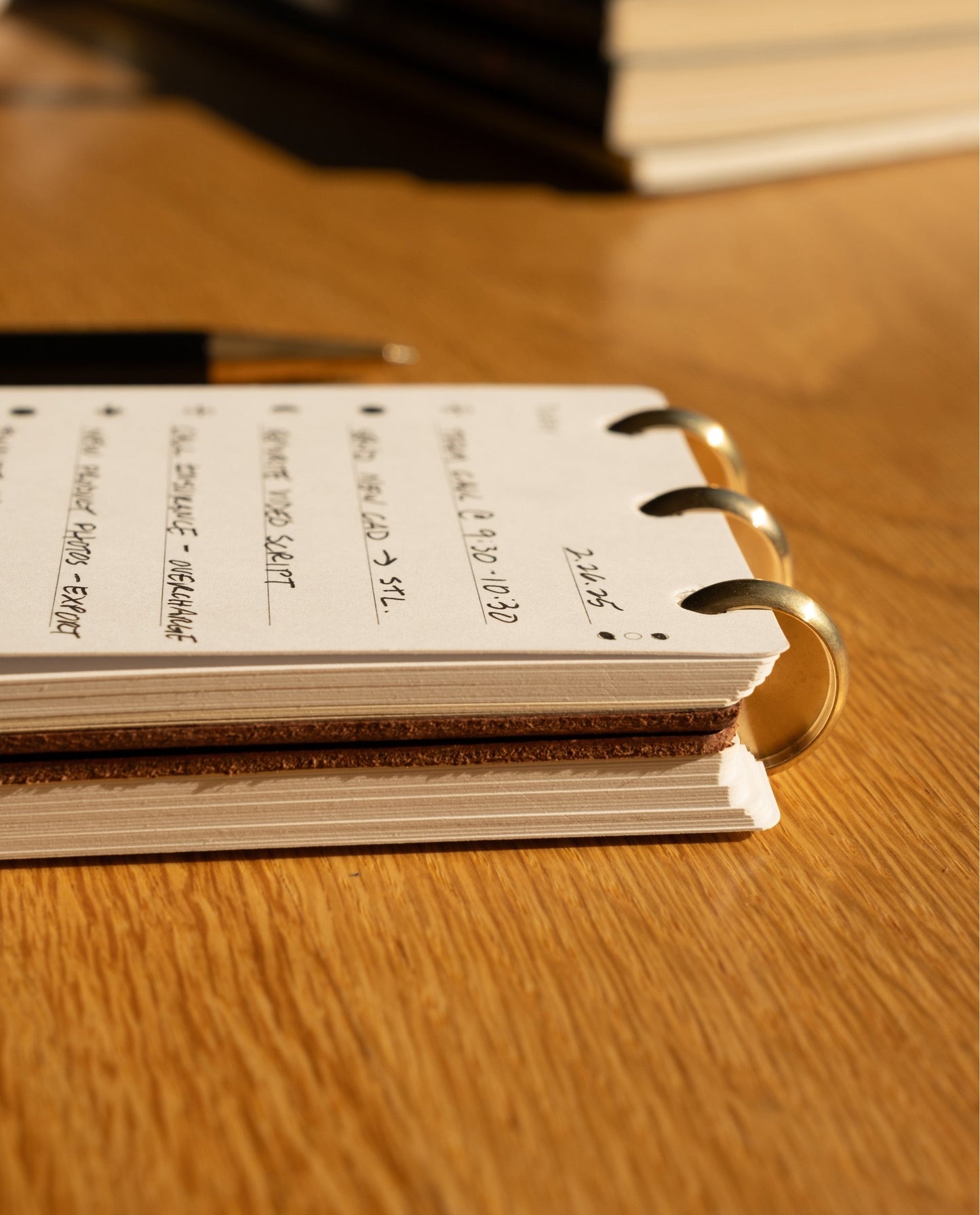 Leather Discbound Analog + 3 Refills (Tan)