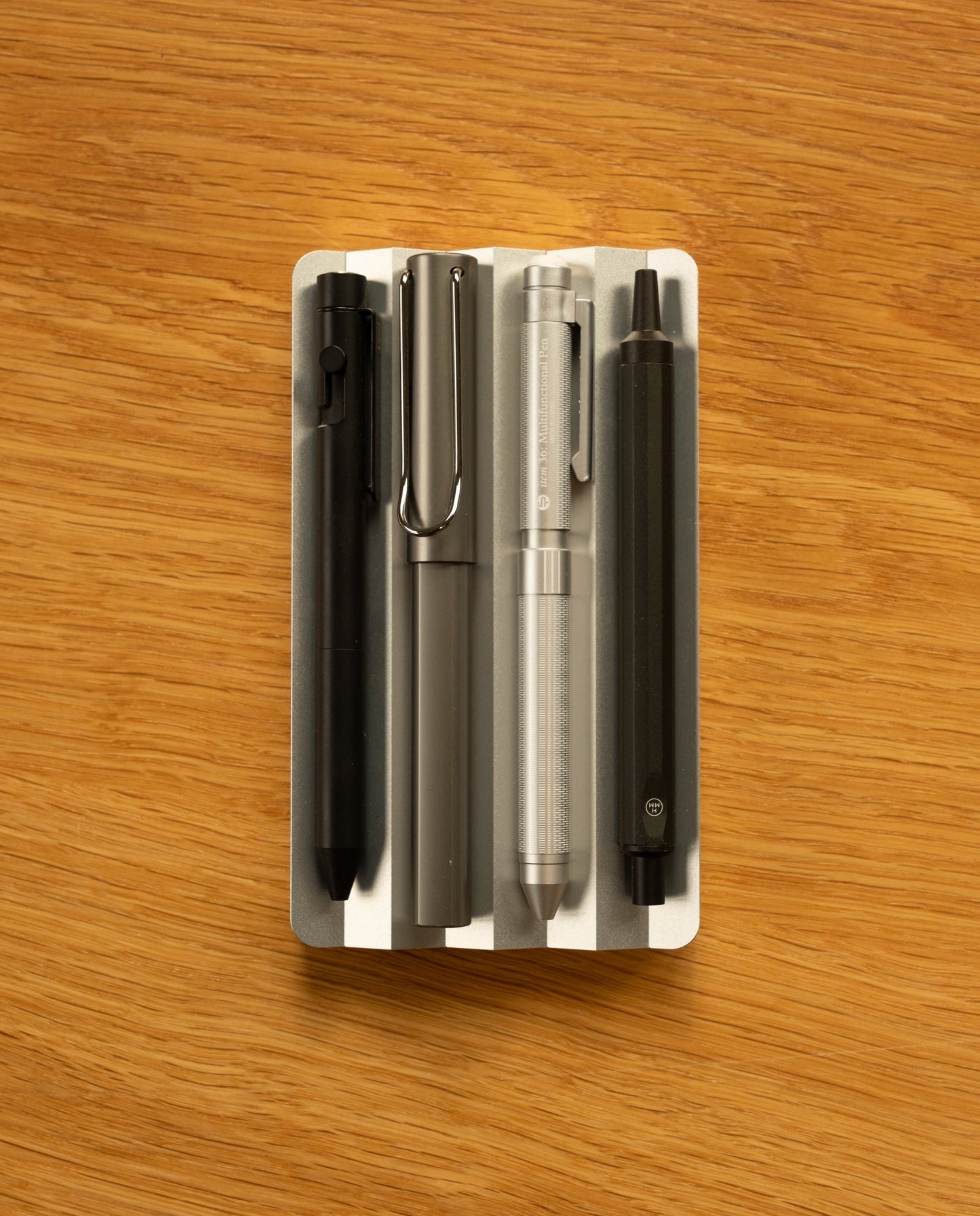 Analog Multi Pen Tray (Silver Aluminum)