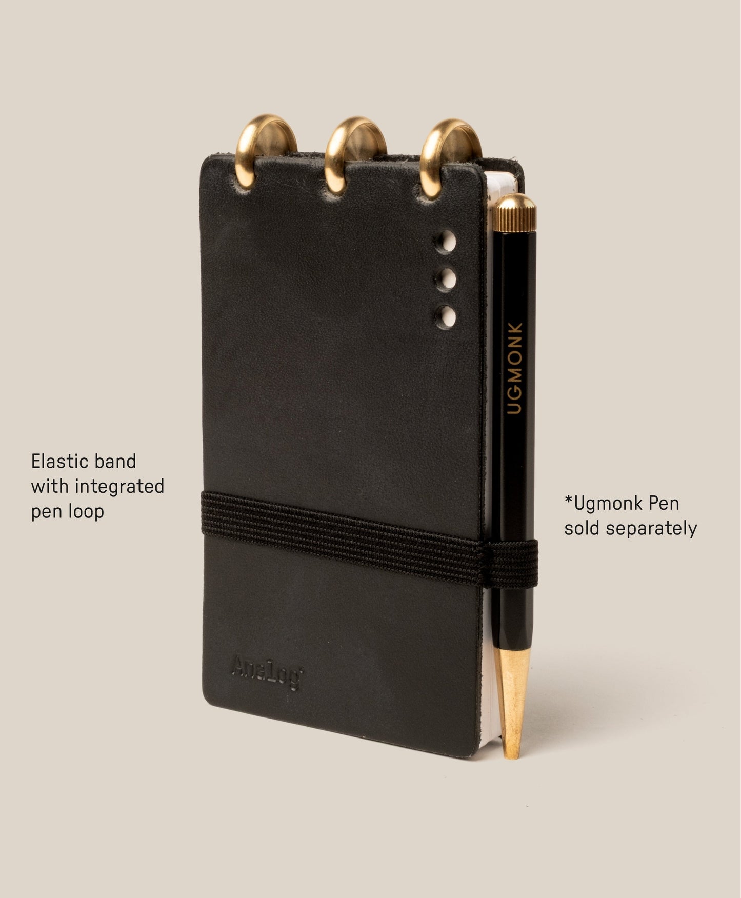 Leather Discbound Analog + 3 Refills (Black)