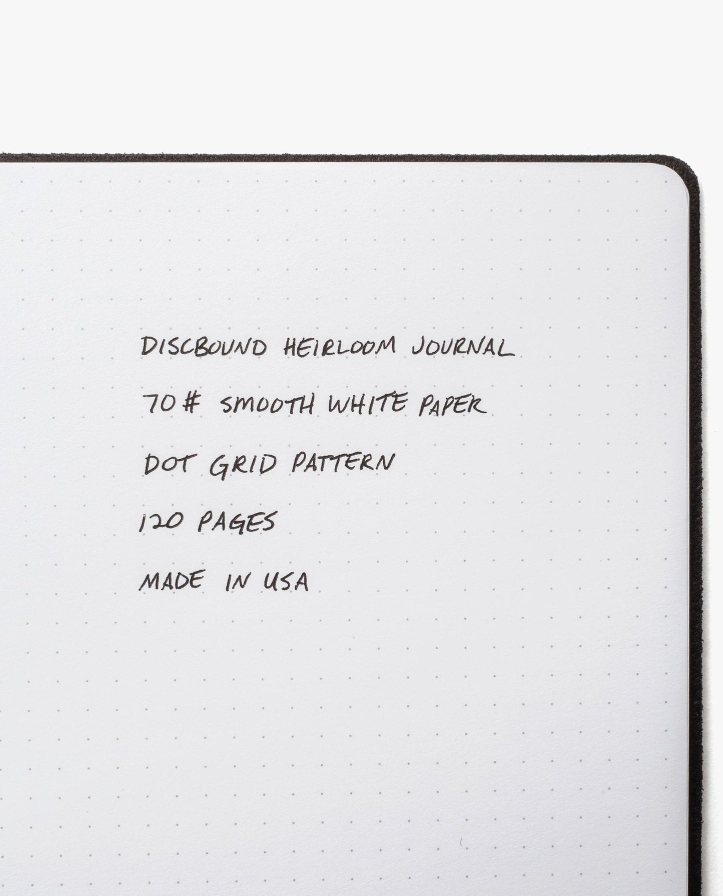 Discbound Heirloom Journal (Black Leather - Standard 6" x 8.5")