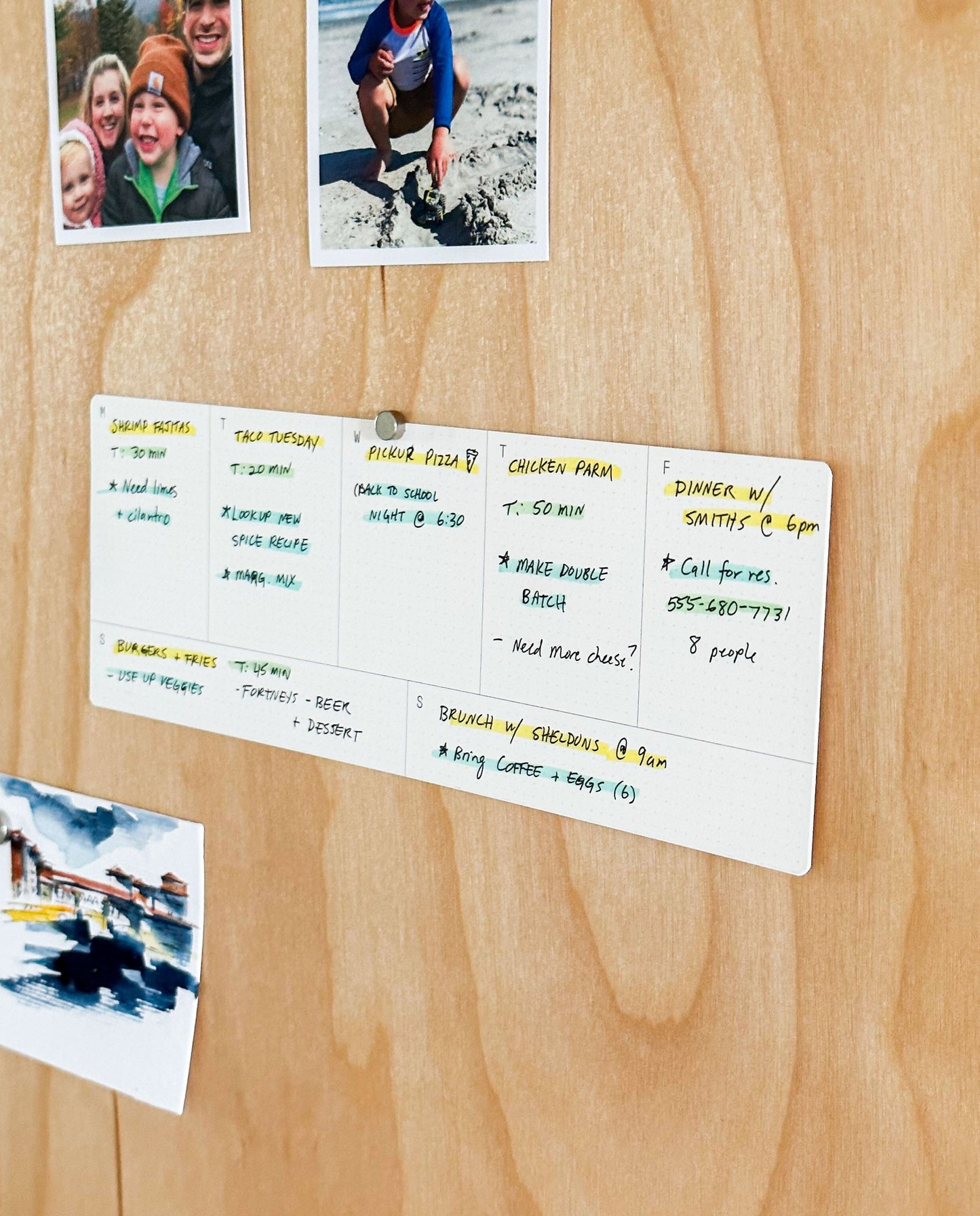 Analog Weekly Planning Kit (Maple)