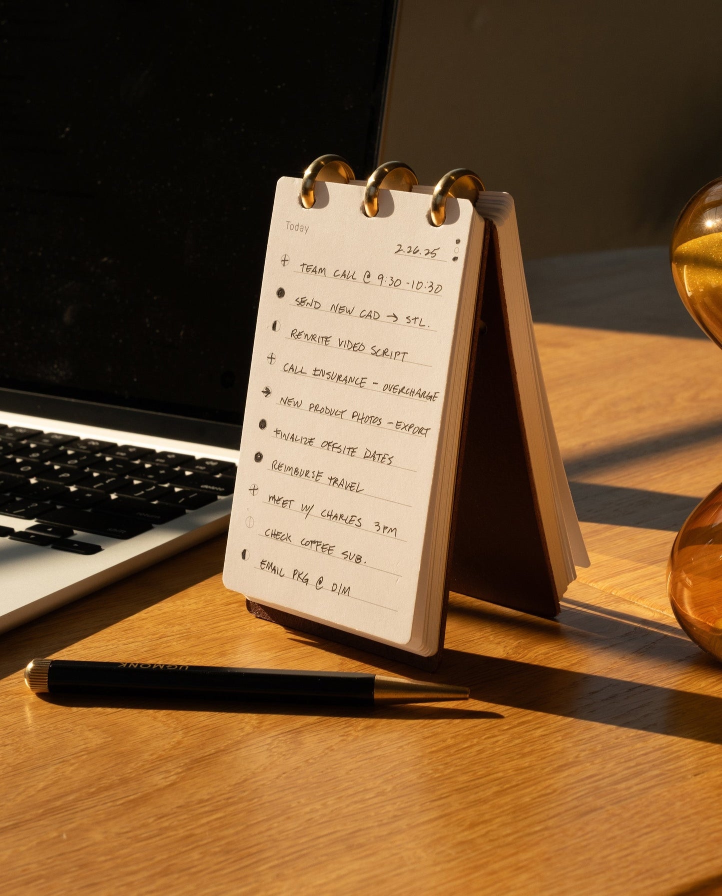 Leather Discbound Analog + 3 Refills (Brown)