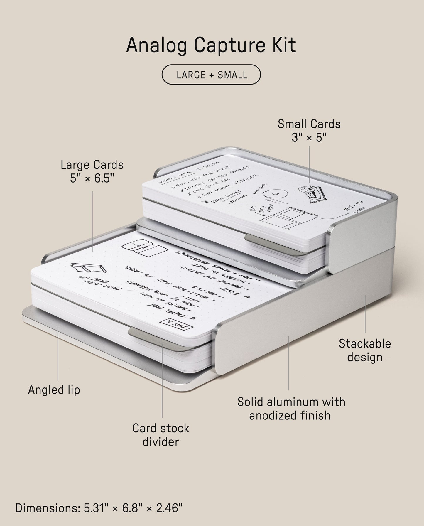 Analog Capture Kit - Small & Large (Silver Aluminum)