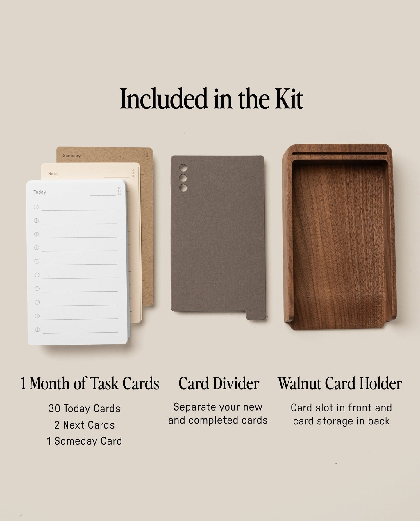 Analog Daily Focus Kit + 6 Refills (Walnut)