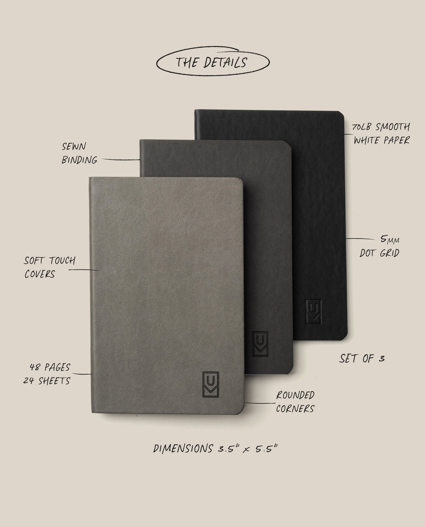Ugmonk Pocket Notebooks - Set of 3