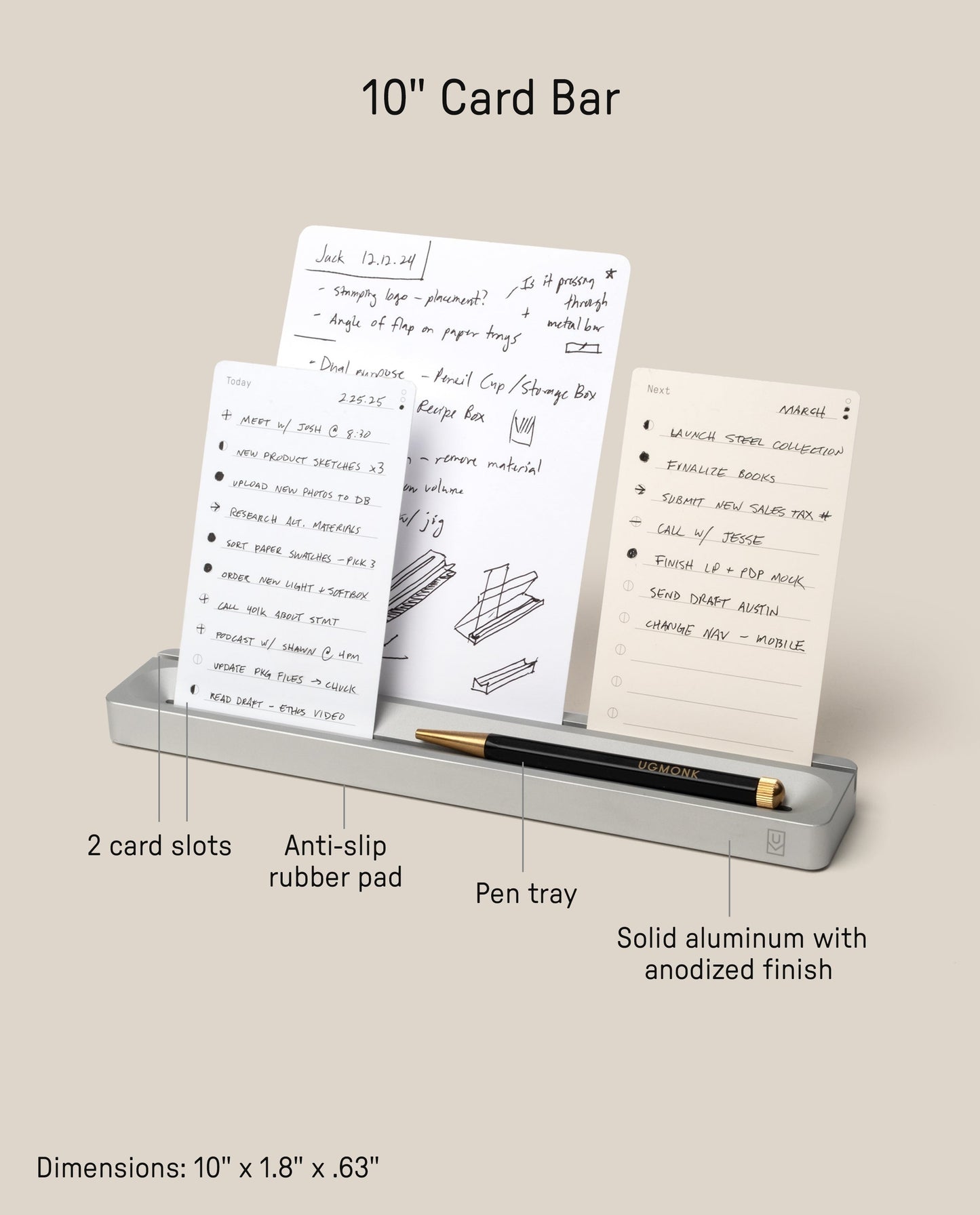 Analog Card Bar (Small 10" - Silver)