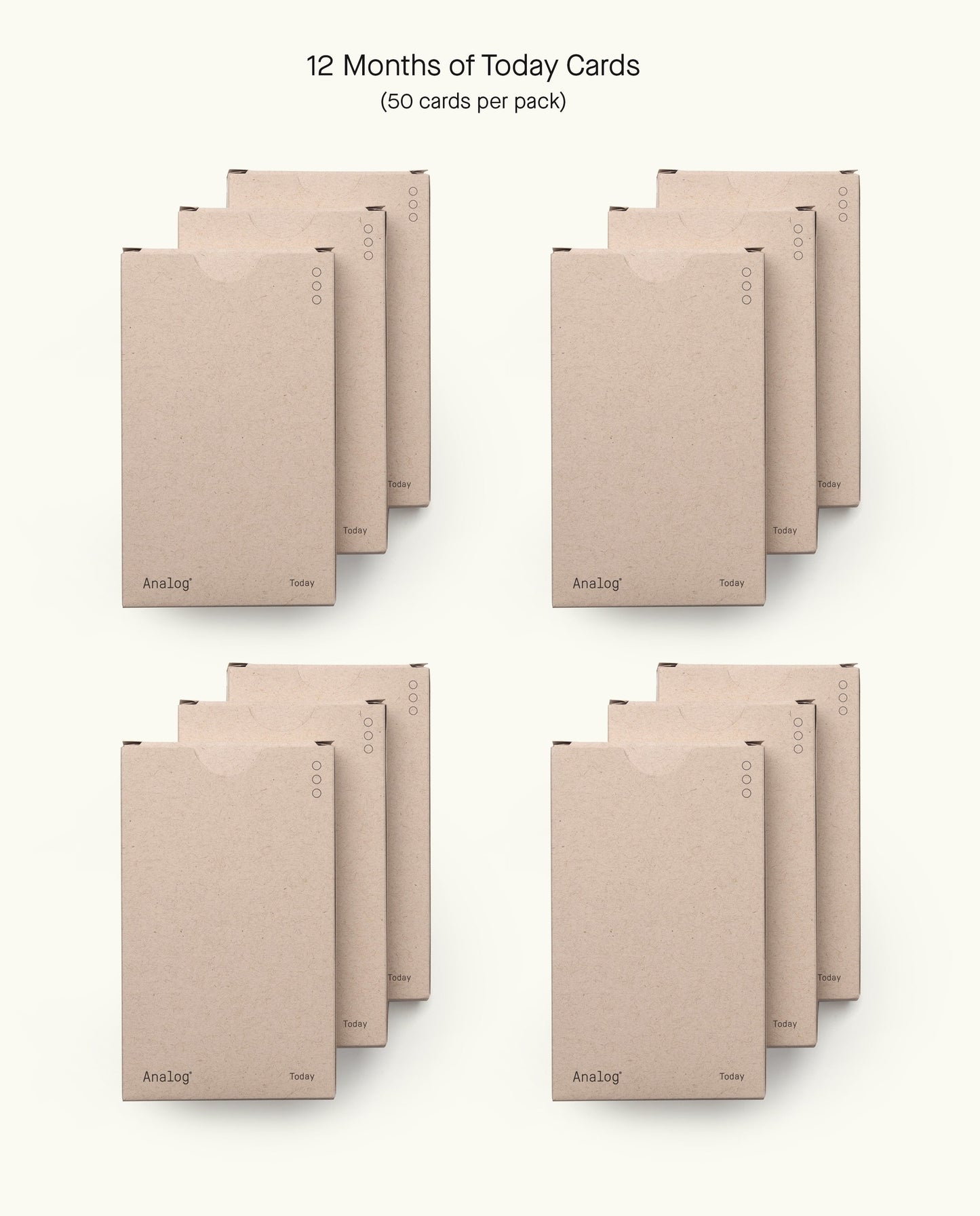 Analog Annual Refill (12 Packs Today Cards + Weekly Cards)