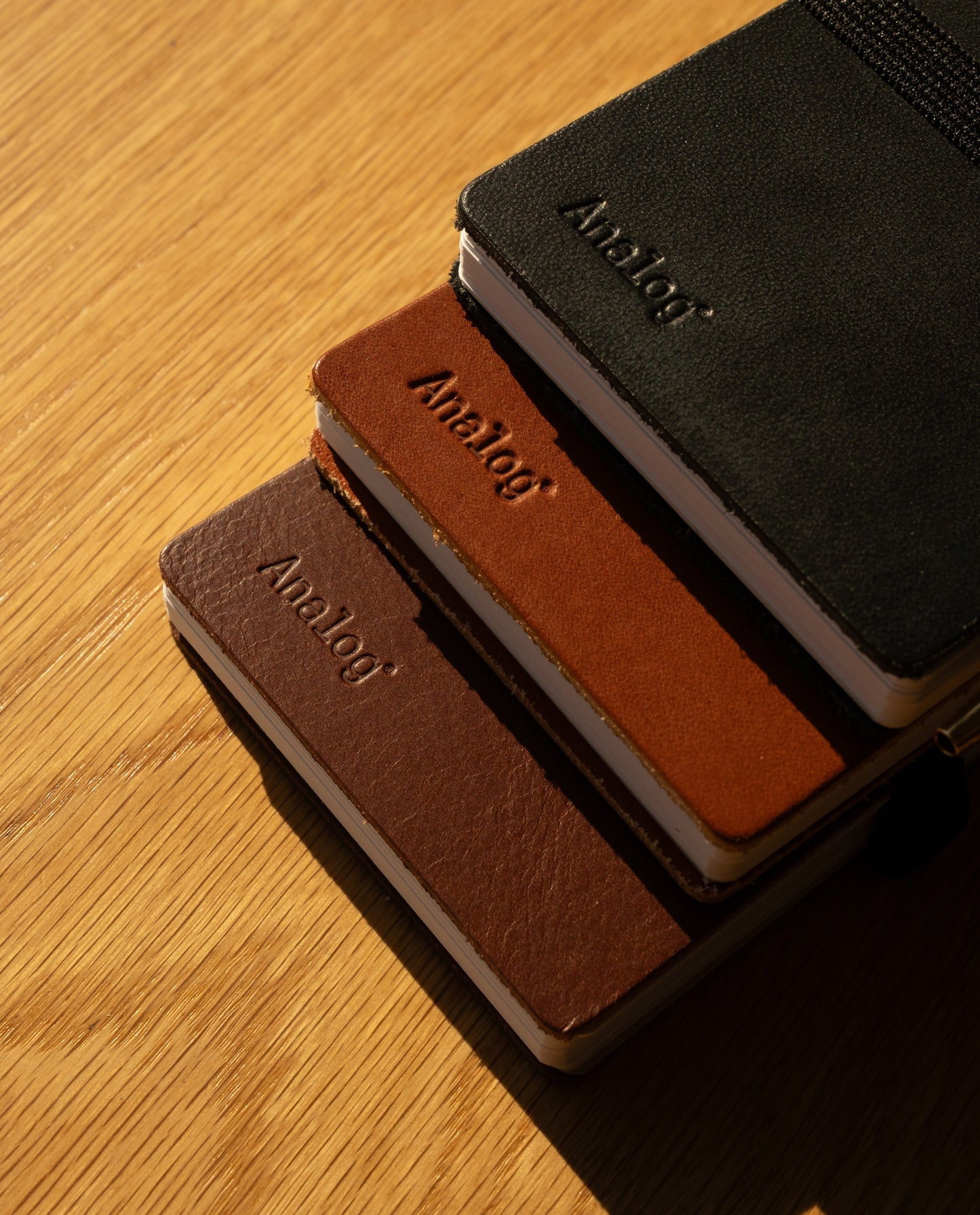 Leather Discbound Analog + 3 Refills (Tan)